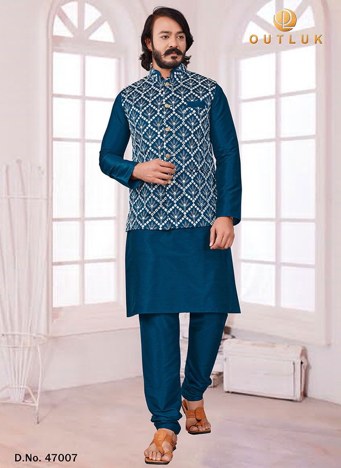 Outluk Vol 47 Exclusive Wear Wholesale Kurta Pajama With Jacket Collection